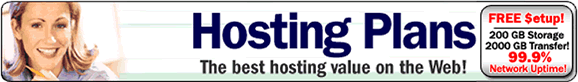 Hosting Plans - The best hosting value on the web!